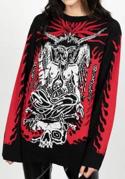 BET1 Baphomet Unisex Crew Jumper -Womens Clothing Sales AW22B180 BaphometUnisexJumper 6 800x