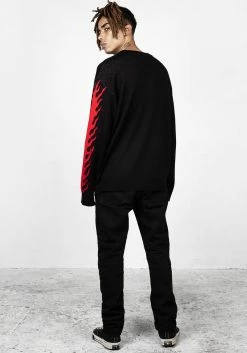 BET1 Baphomet Unisex Crew Jumper -Womens Clothing Sales AW22B180 Baphomet Unisex Jumper 001 800x