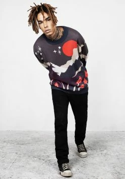 BET1 Faraway Unisex Mock Neck Jumper -Womens Clothing Sales AW22B181 Faraway Oversized Jumper 003 800x