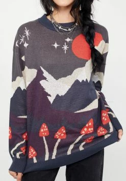 BET1 Faraway Unisex Mock Neck Jumper -Womens Clothing Sales AW22B181 Farawayoversizedjumper1046 800x