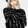 BET1 Barbed Longline Crew Neck Jumper