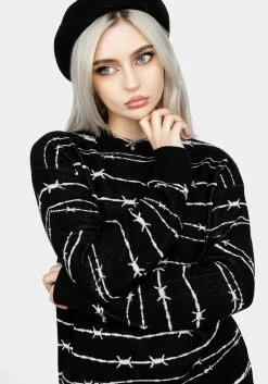BET1 Barbed Longline Crew Neck Jumper
