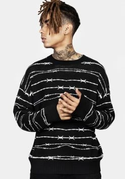 BET1 Barbed Longline Crew Neck Jumper -Womens Clothing Sales AW22B184 Barbed Longline Crew Neck Jumper 002 77a2e523 bf43 4994 9519 59b31b2380d2 800x