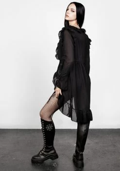 CHI1 Shayla Sheer Frill Tie Dress 10 CHI1 Shayla Sheer Frill Tie Dress -Womens Clothing Sales AW22CL300 Shayla Sheer Frill Tie Dress 001 800x