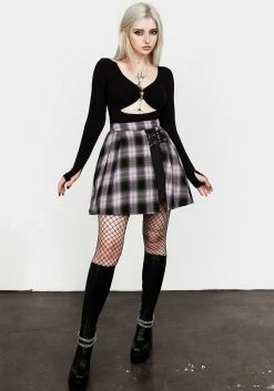 CHI1 Vivacity Pleated Mini Skirt Electric Violet -Womens Clothing Sales AW22CL61 VIVACITY PLEATED SKIRT INELECTRIC VIOLET 001 800x