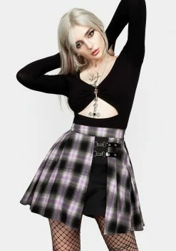 CHI1 Vivacity Pleated Mini Skirt Electric Violet -Womens Clothing Sales AW22CL61 VIVACITY PLEATED SKIRT INELECTRIC VIOLET 008 800x