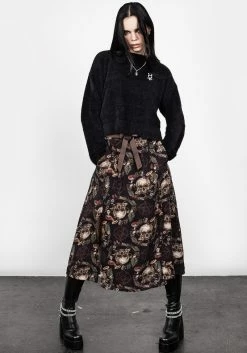 DDS1 Goliath Double Split Midi Skirt -Womens Clothing Sales AW22DD142 Goliath Double Split Midi Skirt 008 800x