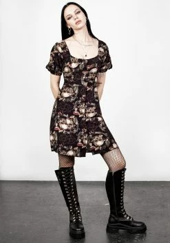 DDS1 Goliath Puff Sleeve Mini Dress -Womens Clothing Sales AW22DD148 Goliath Puff Sleeve Mini Dress 002 800x