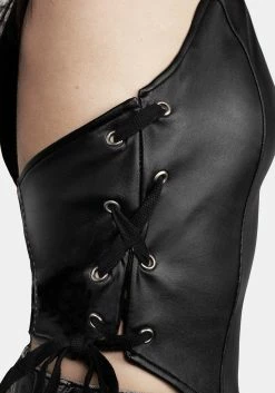 DDS1 Coyote Halter Waistcoat -Womens Clothing Sales AW22DD274 Coyote Halter Waistcoat 007 800x