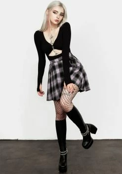 DDS1 Rubella Cut Out Top -Womens Clothing Sales AW22DD288 RUBELLA CUT OUT TOP 002 800x