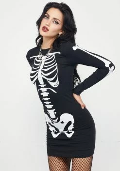 DDS1 Skeletus Mini Jersey Dress -Womens Clothing Sales AW22DD96 SkeletusMiniJerseyDress2004 800x