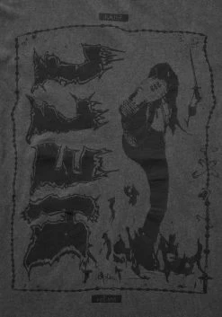 DMT1 Hell Vintage Grey Washed T-Shirt 16 DMT1 Hell Vintage Grey Washed T-Shirt -Womens Clothing Sales AW22DM152Hell Vintage Grey Washed T Shirt 2 800x