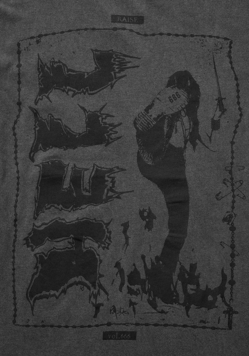 DMT1 Hell Vintage Grey Washed T-Shirt 8 DMT1 Hell Vintage Grey Washed T-Shirt - Image 8