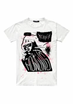 DMT1 Howling Vintage Off White Washed T-Shirt -Womens Clothing Sales AW22DM153 Howling Vintage Off White Washed T Shirt 01 800x