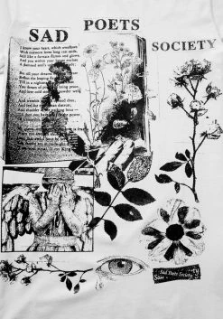 DMT1 Sad Poets Vintage Off White Washed T-Shirt -Womens Clothing Sales AW22DM156 Sad Poets Vintage Off White Washed T Shirt 2 800x