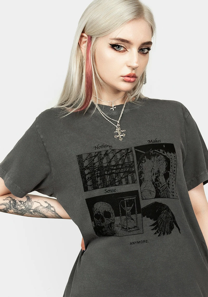 DMT1 Sense Vintage Grey Washed T-Shirt