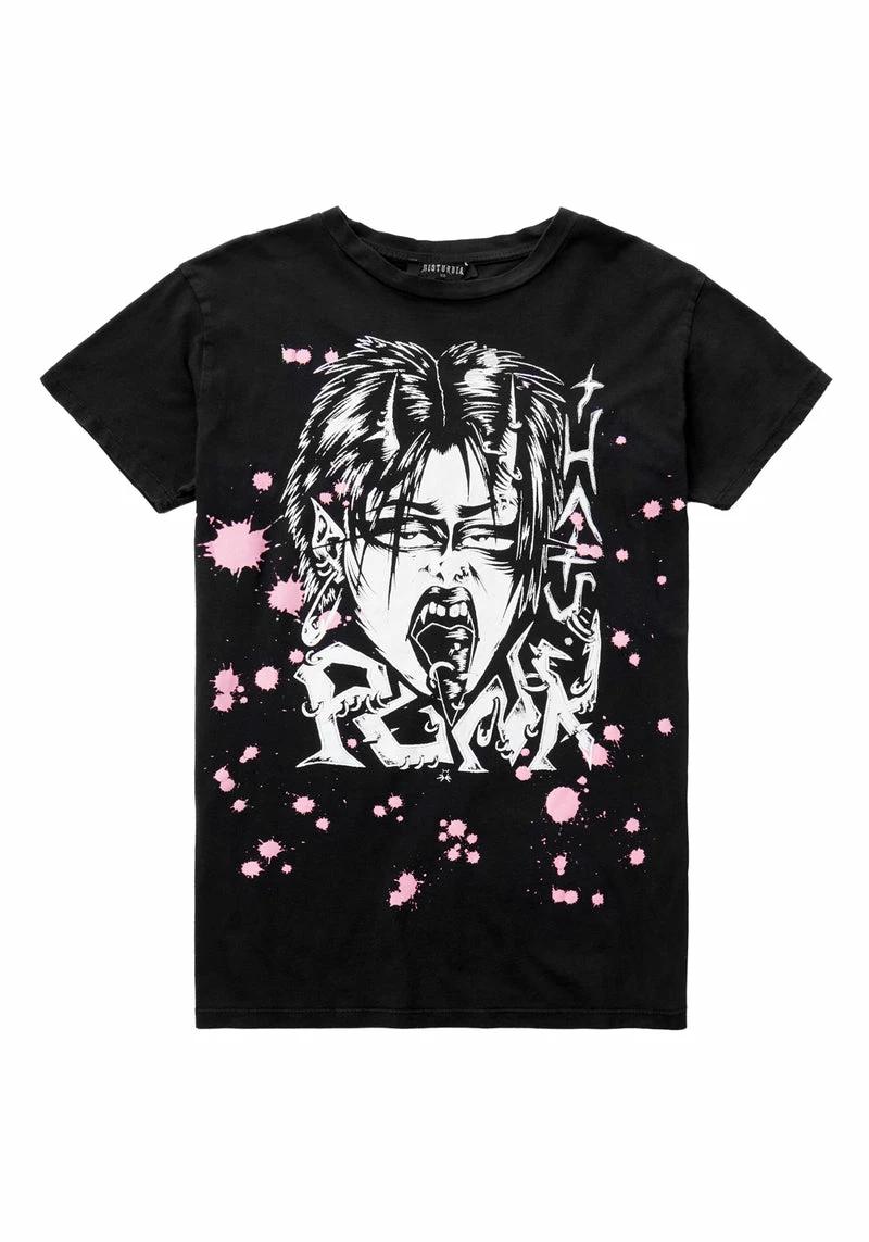 DMT1 Punk Vintage Black Washed T-Shirt 6 DMT1 Punk Vintage Black Washed T-Shirt - Image 6