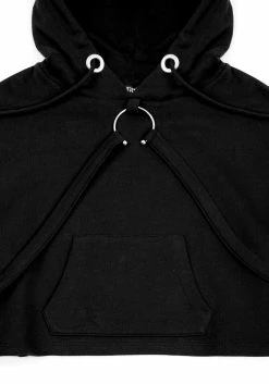 DMT1 Brutal Mesh Cut Out Crop Hoody -Womens Clothing Sales AW22DM162 Brutal Mesh Cut Out Crop Hoody 4 800x