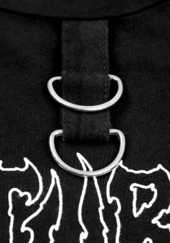 DMT1 Hellbound Layered Fishnet Long Sleeve T-shirt -Womens Clothing Sales AW22DM163 Hellbound Layered Fishnet Long Sleeve T shirt 3 800x