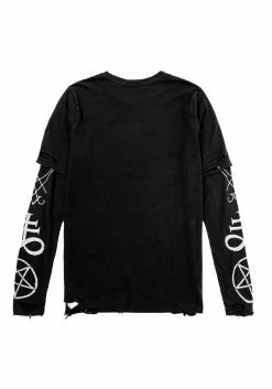 DMT1 Infernal Layered Long Sleeve T-Shirt -Womens Clothing Sales AW22DM244 Infernal Layered Mens Long Sleeve T Shirt 4 800x