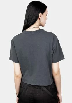 DMT1 Howling Washed Grey Boxy Crop T-Shirt -Womens Clothing Sales AW22DM250 Howling Washed Grey Boxy Crop T Shirt 001 800x