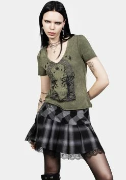 DMT1 Portal Rolled Edge Tee -Womens Clothing Sales AW22DM289 Portal Lettuce Tee 008 800x