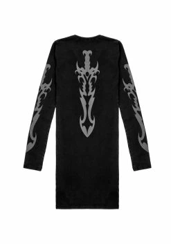 DMT1 Sword Bodycon Dress 21 DMT1 Sword Bodycon Dress -Womens Clothing Sales AW22DM291 Sword Bodycon Dress 3 800x