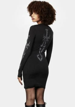 DMT1 Sword Bodycon Dress 13 DMT1 Sword Bodycon Dress -Womens Clothing Sales AW22DM291 SWORD BODYCON DRESS 001 800x