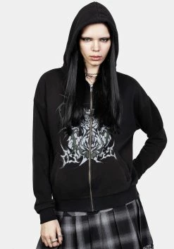 DMT1 Daemon Zip Up Hoody 14 DMT1 Daemon Zip Up Hoody -Womens Clothing Sales AW22DM292 Daemon Hoody 004 800x