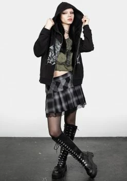 DMT1 Daemon Zip Up Hoody 12 DMT1 Daemon Zip Up Hoody -Womens Clothing Sales AW22DM292 Daemon Hoody 009 800x