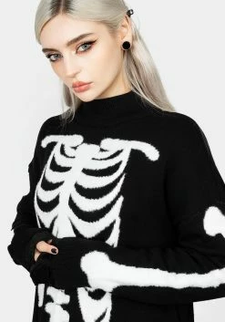 HIG1 Skeletus Oversized Jumper -Womens Clothing Sales AW22H79 SKELETUS OVERSIZWD JUMPER 008 800x