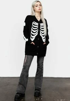 HIG1 Skeletus Oversized Cardigan -Womens Clothing Sales AW22H80 SKELETUS OVERSIZED CARDIGAN 001 800x
