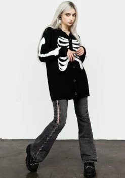 HIG1 Skeletus Oversized Cardigan -Womens Clothing Sales AW22H80 SKELETUS OVERSIZED CARDIGAN 002 800x