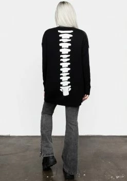 HIG1 Skeletus Oversized Cardigan -Womens Clothing Sales AW22H80 SKELETUS OVERSIZED CARDIGAN 015 800x