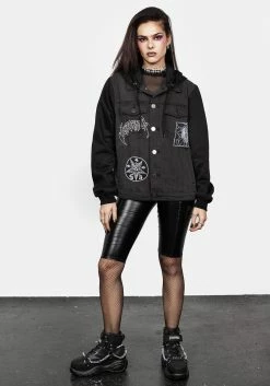 JB1 Shadows Denim Hoody -Womens Clothing Sales AW22JB08M Shadows Denim Hoody 006 800x