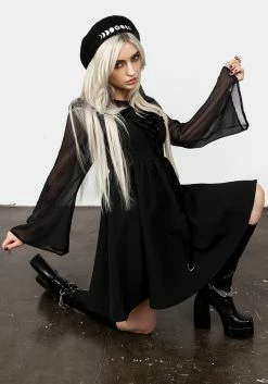 JB1 Baudelaire Lace Up Dress -Womens Clothing Sales AW22JB121 BAUDELAIRE LACE UP DRESS 020 800x