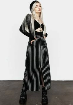 JB1 Deranged Stripe Denim Maxi Skirt -Womens Clothing Sales AW22JB194 DERANGED STRIPE DENIM MAXI SKIRT 001 800x