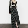 JB1 Deranged Stripe Denim Maxi Skirt