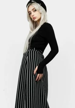 JB1 Deranged Stripe Denim Maxi Skirt -Womens Clothing Sales AW22JB194 DERANGED STRIPE DENIM MAXI SKIRT 012 800x