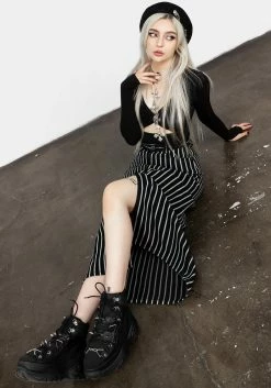 JB1 Deranged Stripe Denim Maxi Skirt -Womens Clothing Sales AW22JB194 DERANGED STRIPE DENIM MAXI SKIRT 013 800x