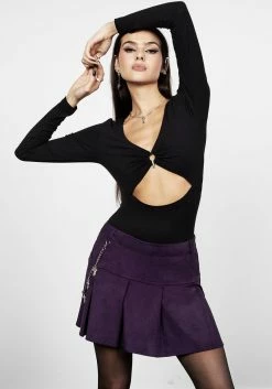 JB1 Gretel Mushroom Chain Low Rise Mini Skirt -Womens Clothing Sales AW22JB201 Gretel Low Rise Mini Skirt 004 800x