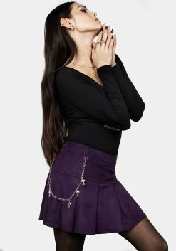 JB1 Gretel Mushroom Chain Low Rise Mini Skirt -Womens Clothing Sales AW22JB201 Gretel Low Rise Mini Skirt 005 800x