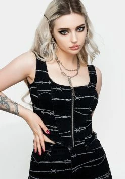 JB1 Barbed Denim Corset -Womens Clothing Sales AW22JB282 Barbed Denim Corset 005 800x