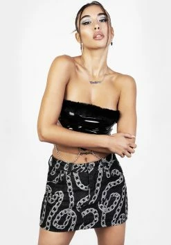 JB1 GROUNDED LOW RISE DENIM MINI SKIRT