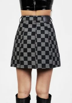 JB1 KERB A-LINE DENIM MINI SKIRT 17 JB1 KERB A-LINE DENIM MINI SKIRT -Womens Clothing Sales AW22JB315 Kerb A Line Mini Skirt 001 800x