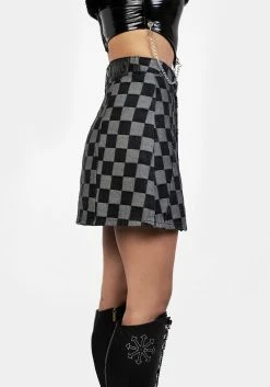 JB1 KERB A-LINE DENIM MINI SKIRT 16 JB1 KERB A-LINE DENIM MINI SKIRT -Womens Clothing Sales AW22JB315 Kerb A Line Mini Skirt 002 800x