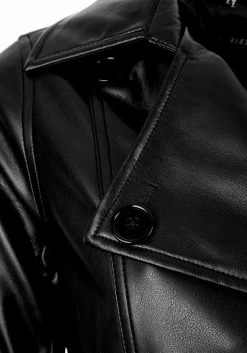 KYL1 Poison PU Leather Trench Coat -Womens Clothing Sales AW22KY133Poison PU Leather Trench Coat 3 800x