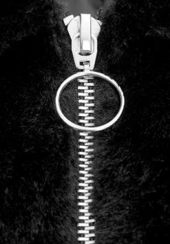 KYL1 Helena Faux Fur Crop Bomber -Womens Clothing Sales AW22KY134Helena Faux Fur Crop Bomber 3 800x