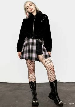 KYL1 Helena Faux Fur Crop Bomber -Womens Clothing Sales AW22KY134 HELENA FAUX FUR CROP BOMBER 001 800x