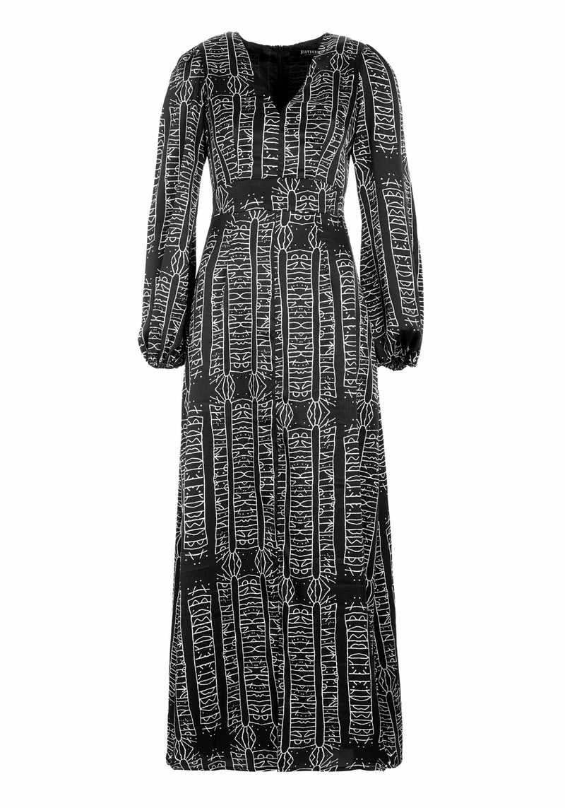 LVT1 Runes Balloon Sleeve Maxi Dress 9 LVT1 Runes Balloon Sleeve Maxi Dress - Image 9